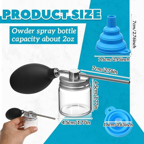 Patelai Diatomaceous Earth Food Grade Bulb Duster, Garden Powder Dispenser Sprayer, Home Powder Applicator, Spray Bottle Capacity About 2oz, Puffer Duster for Multi Purpose, Indoor and Outdoor Use in Kuwait
