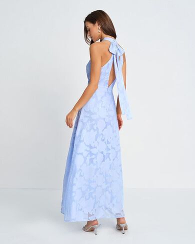 RIHOAS Women Casual Dress Halter Neck Sleeveless Floral Print Flowy A-Line Midi Sundress Beach Vacation Summer Dress in Saudi Arabia