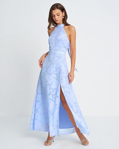 RIHOAS Women Casual Dress Halter Neck Sleeveless Floral Print Flowy A-Line Midi Sundress Beach Vacation Summer Dress in Saudi Arabia