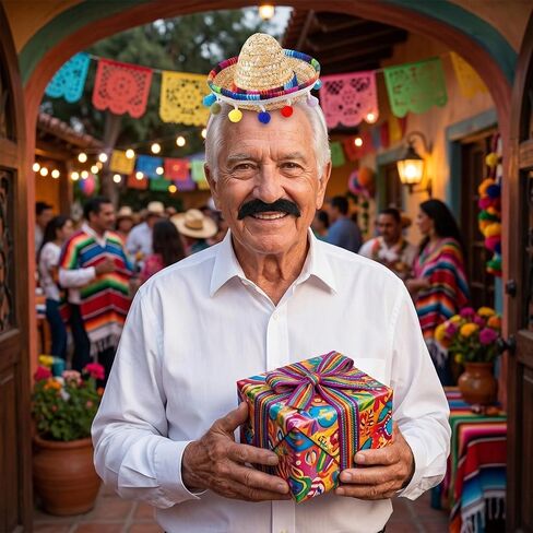 Ishua Mexican Sombrero Straw Hat Headband with Fake Mustache for Adults Party Supplies, Cinco De Mayo Theme Decorations, Fiesta Party Photo Props in Saudi Arabia