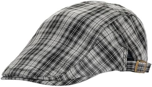 Plaid Artistic Retro Beret Cap for Spring and Summer - Casual Thin Hat in Saudi Arabia