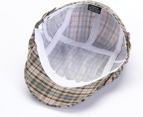 Plaid Artistic Retro Beret Cap for Spring and Summer - Casual Thin Hat in Saudi Arabia