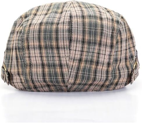 Plaid Artistic Retro Beret Cap for Spring and Summer - Casual Thin Hat in Saudi Arabia
