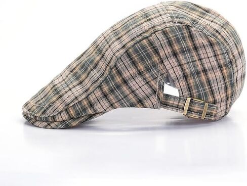 Plaid Artistic Retro Beret Cap for Spring and Summer - Casual Thin Hat in Saudi Arabia