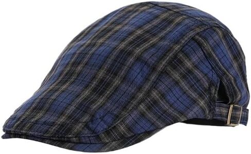 Plaid Artistic Retro Beret Cap for Spring and Summer - Casual Thin Hat in Kuwait