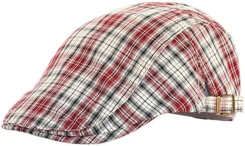 Plaid Artistic Retro Beret Cap for Spring and Summer - Casual Thin Hat in Saudi Arabia