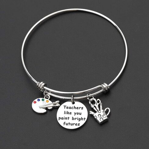 CHOORO Art Teacher Bracelet Gift Teacher Appreciation Gift Paint Palette Bracelet Teachers Like You Paint Bright Futures in Kuwait