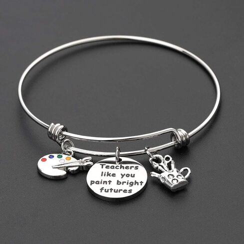 CHOORO Art Teacher Bracelet Gift Teacher Appreciation Gift Paint Palette Bracelet Teachers Like You Paint Bright Futures in Kuwait