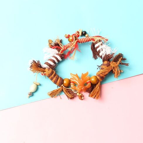Acxico 2PCS Vintage Elegant Fox Mask Beaded Bracelet, Braided Rope Design for Comfortable Wear, All-Season Versatile Accessory Suitable for Daily Use & Casual Occasions in Kuwait