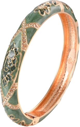 Vintage Flower Bangle for Women Cloisonne Enamel Bracelet Trendy Women's Bangle Chunky Bangles Colorful Enamel Bracelet Summer Elegant Vibrant Ethnic Jewelry Gifts in Saudi Arabia