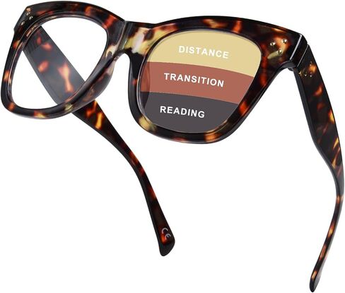 FONHCOO Oversized Progressive Reading Glasses for Women Men Large Square Blue Light Blocking Computer Readers in Saudi Arabia
