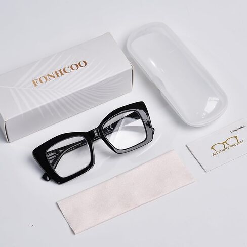 FONHCOO Oversized Progressive Reading Glasses for Women Men Large Square Blue Light Blocking Computer Readers in Saudi Arabia