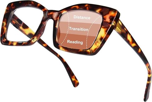 FONHCOO Oversized Progressive Reading Glasses for Women Men Large Square Blue Light Blocking Computer Readers in Saudi Arabia