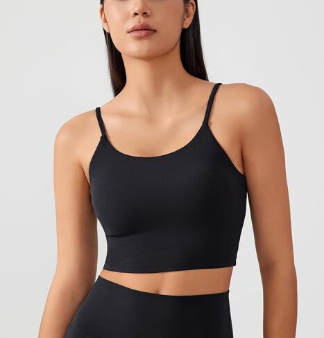 2 Pack Sports Bras for Women Padded Workout Crop Tank Top U Back Yoga Running Tank Top in Saudi Arabia