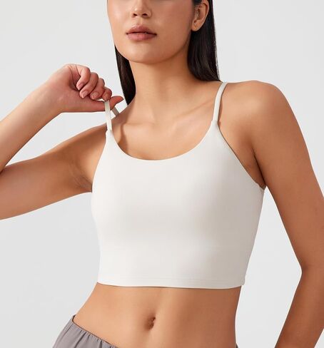 2 Pack Sports Bras for Women Padded Workout Crop Tank Top U Back Yoga Running Tank Top in Saudi Arabia