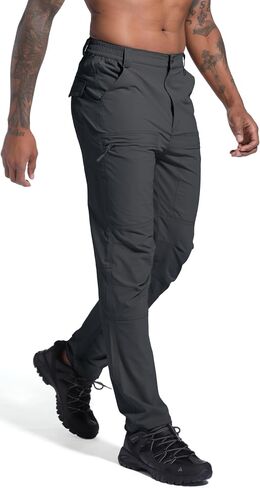 Men's Lightweight Hiking Cargo Pants Waterproof Quick Dry Travel Fishing Climbing Work Outdoor Pants in Saudi Arabia