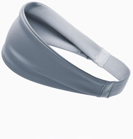 1 Pack Sweat Absorb Headband for Men & Women,Athletic Headband for Running Yoga Workout,Wide Fashion Headband for Daily Wear,Soft & Stretchy Non Slip Sweatband（Light Blue） in Kuwait