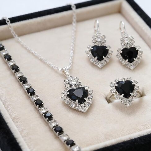 3/4/5Pcs Teardrop Jewelry Set Earrings Necklace for Wedding Evening Party Makeup Supplies Holiday Party Gift in Kuwait