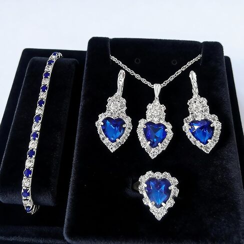 3/4/5Pcs Teardrop Jewelry Set Earrings Necklace for Wedding Evening Party Makeup Supplies Holiday Party Gift in Kuwait
