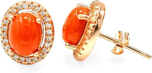 5 Cts Natural Red Coral Cabochon Gemstone Ring Earring Pendant Women Jewelry Set 925 Sterling Silver May Birthstone Wedding Jewelry For Bridal Gift in Kuwait