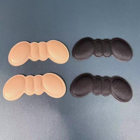 4 Pairs Heel Grips & Pads for Loose Shoes - Stop Slip, Prevent Blisters, Improve Fit & Comfort Pale Apricot/Black in Kuwait