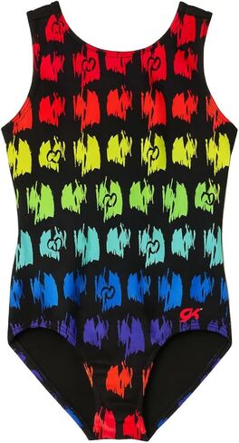 GK Gymnastics Leotard for Girls - Rainbow Love Notes Workout Dance One Piece in Kuwait