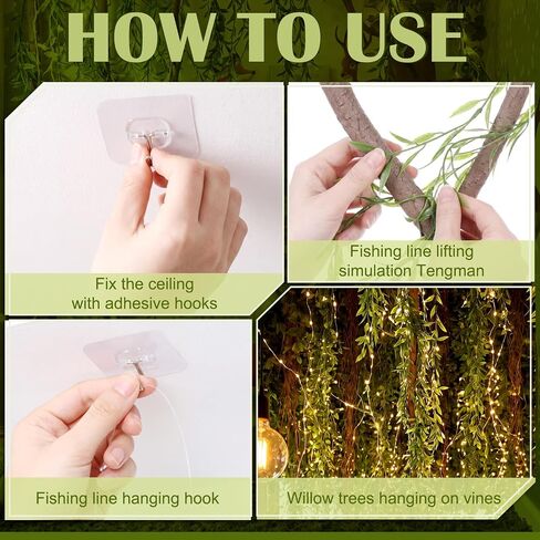 Bucherry 46 Pcs 3D Classroom Tree Wall Decoration Back to School DIY Ceiling Artificial Willow Vine Branch with Light Elementary Preschool Bulletin Board Decor for Enchant Fairy Reading Corner(Vines) in Kuwait