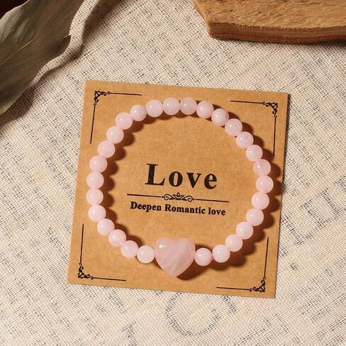 Gemstone Bracelets Self Love Rose Quartz Bracelet – Self-Care & Healing, Light Pink Silver, Self-Care & Daily Wear, Handmade Gift in Kuwait