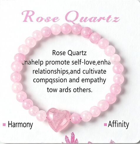 Gemstone Bracelets Self Love Rose Quartz Bracelet – Self-Care & Healing, Light Pink Silver, Self-Care & Daily Wear, Handmade Gift in Kuwait
