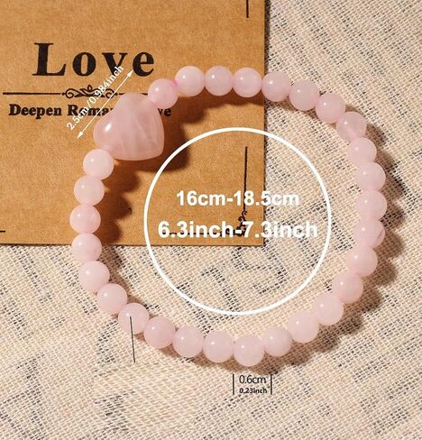 Gemstone Bracelets Self Love Rose Quartz Bracelet – Self-Care & Healing, Light Pink Silver, Self-Care & Daily Wear, Handmade Gift in Kuwait