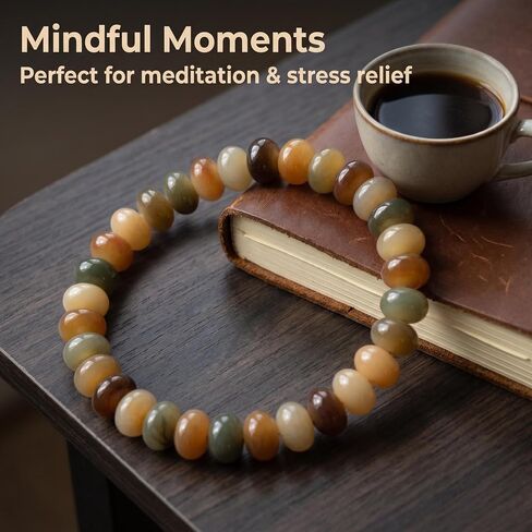 Dopamine Bodhi Root Fidget Bracelet, Natural Bodhi Seed Handcrafted Jewelry, Rotating Sensory Beads for Stress Relief & Calming, Perfect for Office, Daily Wear, Travel & Gifting in Saudi Arabia