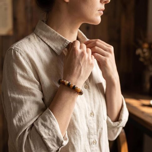 Dopamine Bodhi Root Fidget Bracelet, Natural Bodhi Seed Handcrafted Jewelry, Rotating Sensory Beads for Stress Relief & Calming, Perfect for Office, Daily Wear, Travel & Gifting in Saudi Arabia