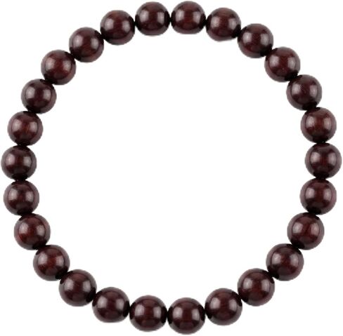 Authentic Indian Small-Leaf Red Sandalwood Bracelet 7mm, 3 Styles Prayer Mala Beads Bracelet for Mindfulness, Mindful, High-Density & Glossy Patina Development, Spiritual Gift for Women in Saudi Arabia