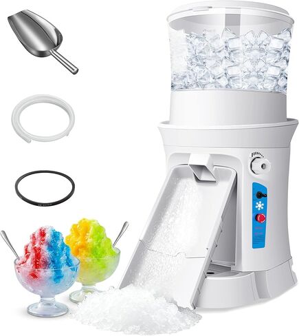 Commerical Ice Crusher, 500W Shaver Snow Cone Machine, Thickness Adjustable Ice Shaving Machine 1499LBs/hr Rotate Speed&Strong Power for Parties Events Snack Bar, Home and Commerical Use in Kuwait