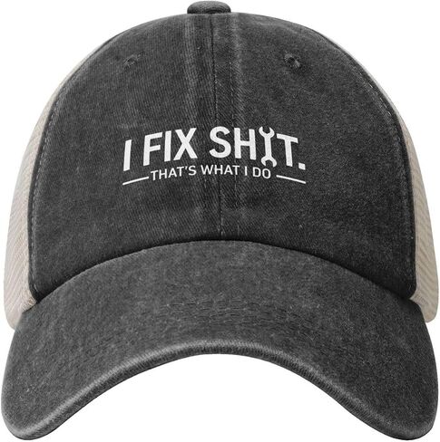I FIX Shit That's What I DO Hat - Adjustable Cotton Baseball Cap for Men in Saudi Arabia