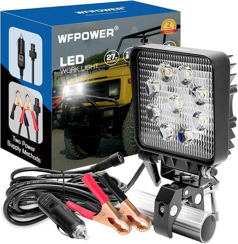 أضواء WFPOWER لقارب ، مشبك محمول على قارب الإرساء المصابيح الأمامية LED POD 6000K VLOOT MARINE LAMP لزجارة قوارب الكاياك Jon قارب الصيد سطح السفينة الضوء in Kuwait