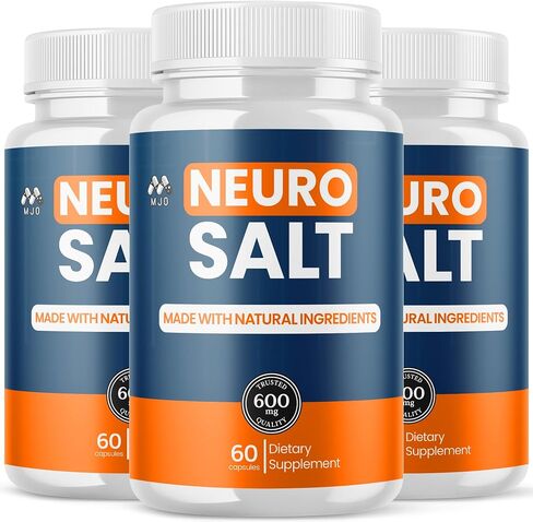 (3 Pack) Neuro Salt Capsules, NeuroSalt Pills with All Natural Ingredients, Advanced Neuro Salt Capsules Overall Health and Wellness Supplement Formula with Max Strength Multivitamin (180 Capsules) in Saudi Arabia