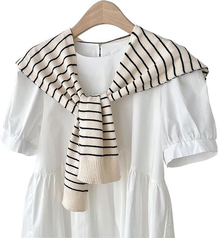 Women Shoulder Shrug Shawl Wrap, Knitted Scarf Cape Pashmina Shawls for Fall Winter Spring Air-conditioned Room in Saudi Arabia