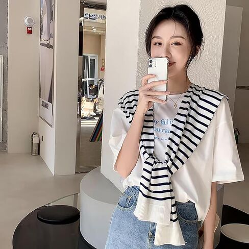 Women Shoulder Shrug Shawl Wrap, Knitted Scarf Cape Pashmina Shawls for Fall Winter Spring Air-conditioned Room in Saudi Arabia