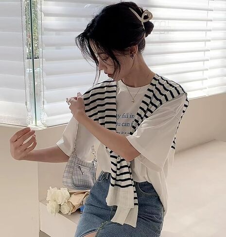 Women Shoulder Shrug Shawl Wrap, Knitted Scarf Cape Pashmina Shawls for Fall Winter Spring Air-conditioned Room in Saudi Arabia