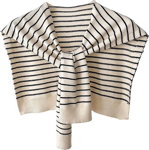 Women Shoulder Shrug Shawl Wrap, Knitted Scarf Cape Pashmina Shawls for Fall Winter Spring Air-conditioned Room in Saudi Arabia