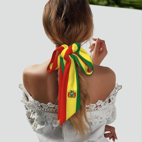Women'S Fashion Scarf Bolivia Bolivian Flag Hair Satin Scarf Bandanas Headscarf Wrap Breathable Lightweight Neck Scarves For Handbag Accessories in Kuwait