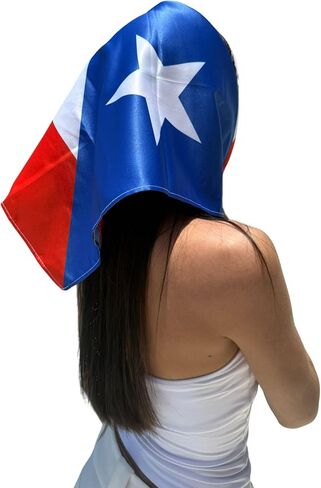 Silk Scarf for Women - Puerto Rico Flag Silk Bandana with Flag Colors, Festival Headwear, Puerto Rico Panoleta de Cabeza in Saudi Arabia