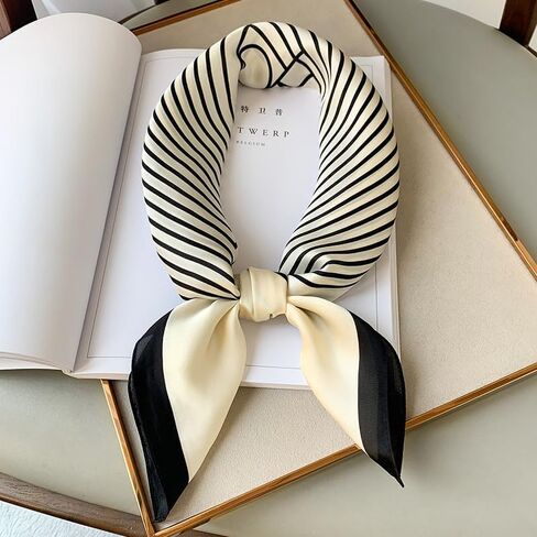 27.5 Inch Silk Feeling Scarf for Women Square Satin Head Scarf Hair Wrap Bandana 2pack in Saudi Arabia