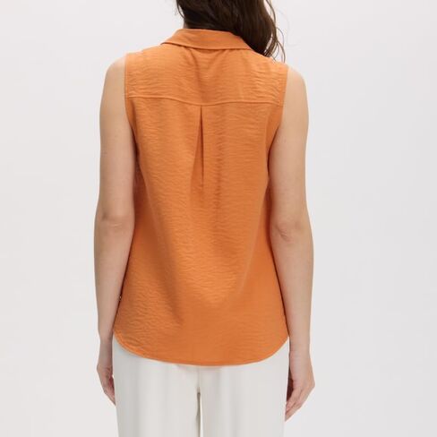 Womens Sleeveless V Neck Dressy Casual Button Down Shirts for Women Business Office Formal Work Blouses Tops in Saudi Arabia