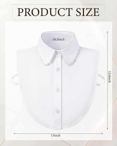 Syhood 4 Pcs Fake Collar Detachable Dickey Collar Blouse Half Shirts Faux False Collars for Women Favors in Kuwait