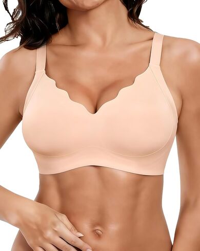 Jelly Bra for Women No Underwire Seamless Push Up Bralettes Comfort Support T Shirt Bra Full Coverage Everyday Bras in Saudi Arabia