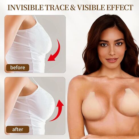 Nipple Covers, Adhesive Bras, Silicone Breast Lift Invisible Bra, Thin Push Up Sticky Pasties for Women in Saudi Arabia