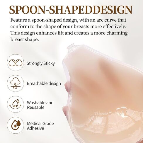 Nipple Covers, Adhesive Bras, Silicone Breast Lift Invisible Bra, Thin Push Up Sticky Pasties for Women in Saudi Arabia