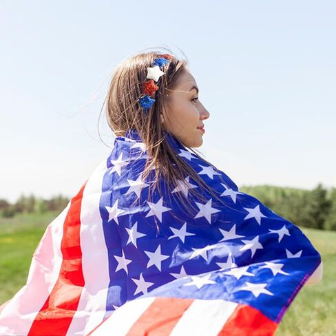 4th of July Stars Headband Glitter Bling Patriotic Headwear Hair Accessories American Flag Headband for Independence Day Red White and Blue Hairband for Women Holiday Supplies in Saudi Arabia